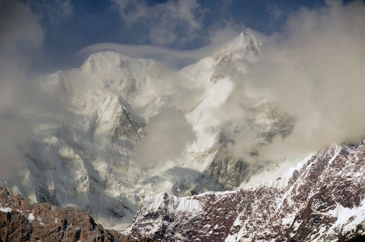 06 Gasherbrum II E and Gasherbrum II Morning From Hill Above Gasherbrum North Base Camp In China 